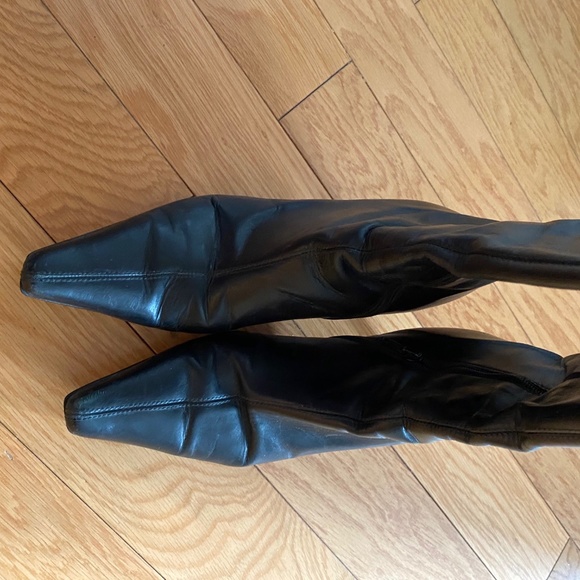 Town Shoes Leather Stiletto Heel Boots - Picture 5 of 5